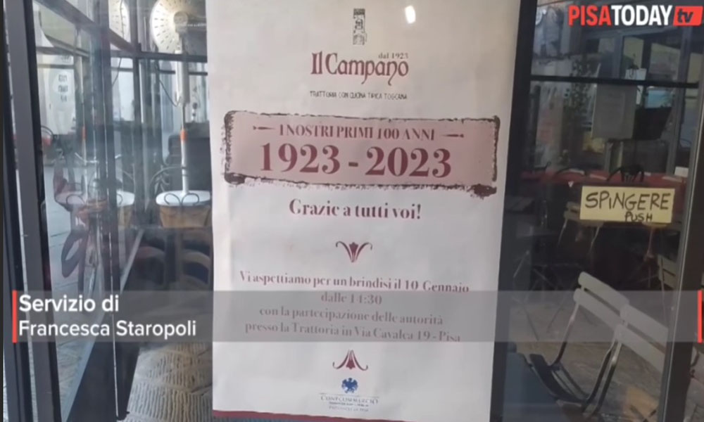 Trattoria il Campano - video per i 100 anni del ristorante in centro a Pisa